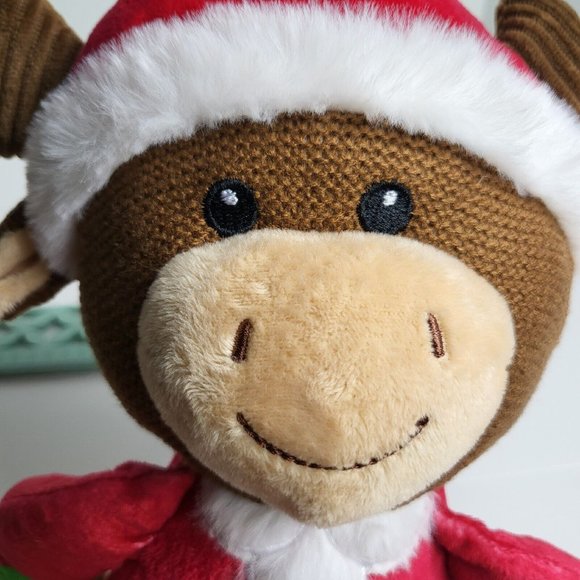 Spark Create Imagine Knit Plush Christmas Santa Moose Rattle Crinkle Holiday New - Picture 3 of 16